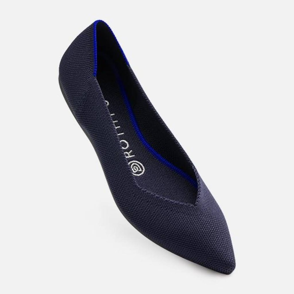 Rothy’s Navy Pointed Toe Flats